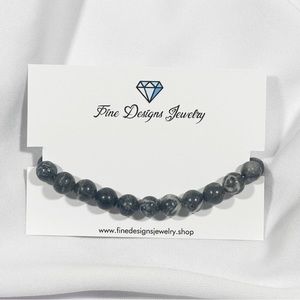 🦓Black & White Zebra Stone Bracelet🦓